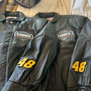 Leather Hendrick motorsports team, Lowes car 48 memorabilia